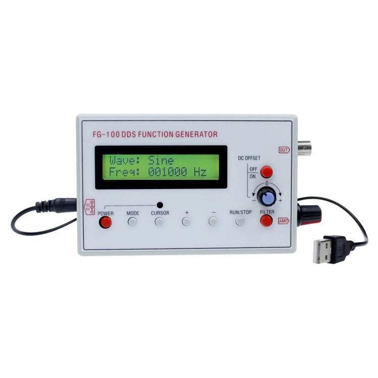 Contatore di frequenza del generatore di segnali di funzione DDS FG-100 1Hz-500kHz, FG-100 Contatore di frequenza del generatore di segnali di funzione DDS FG-100 1Hz-500kHz, FG-100